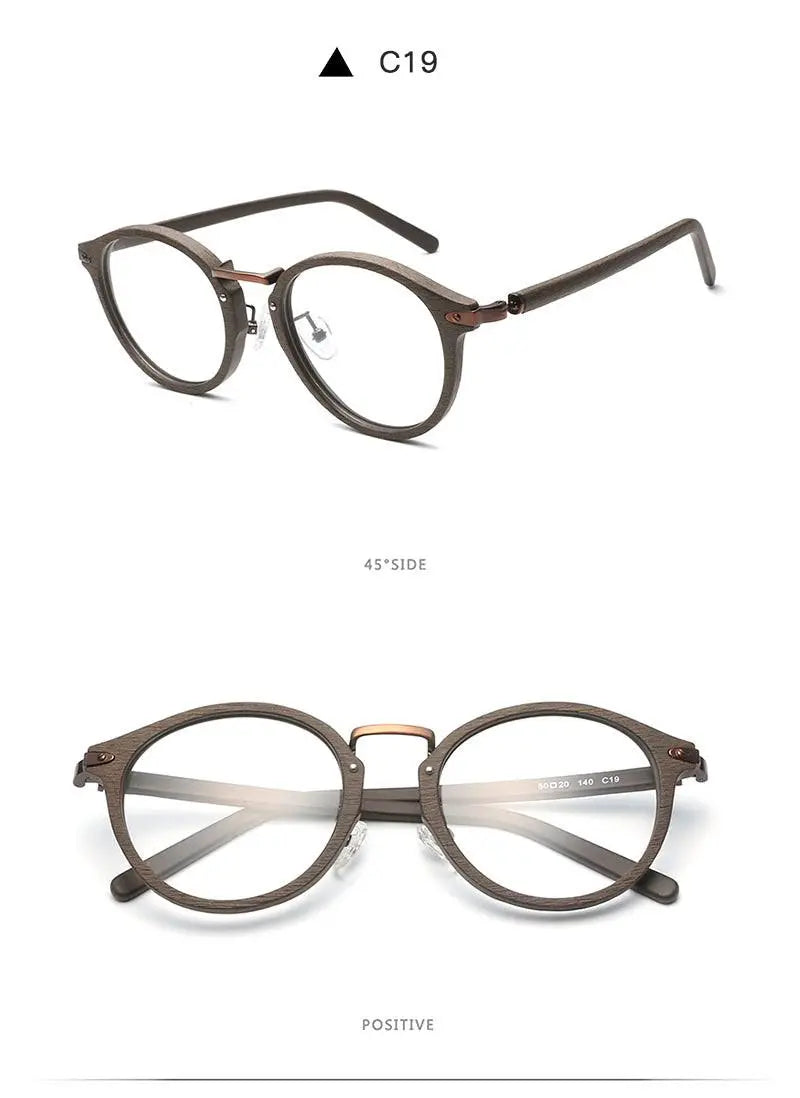 Unisex Round Full Rim Alloy Prescription Glasses Bc06 — view 20 | Rx Spectacle