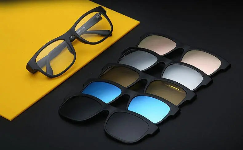 Unisex Square Full Rim Clip-On Prescription Glasses 2203 — view 7 | Rx Spectacle