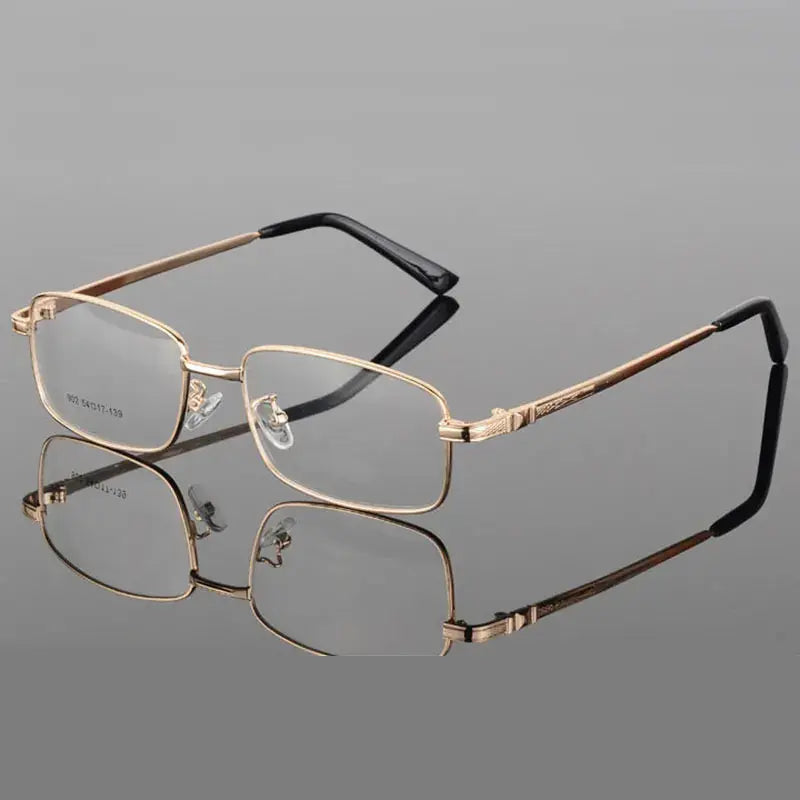Unisex Square Full Rim Alloy Prescription Glasses 66902 — view 4 | Rx Spectacle