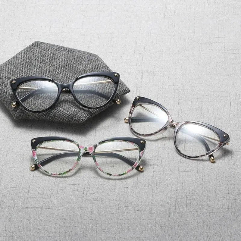Women's Cat Eye Full Rim Acetate Prescription Glasses 93308 — view 1 | Rx Spectacle