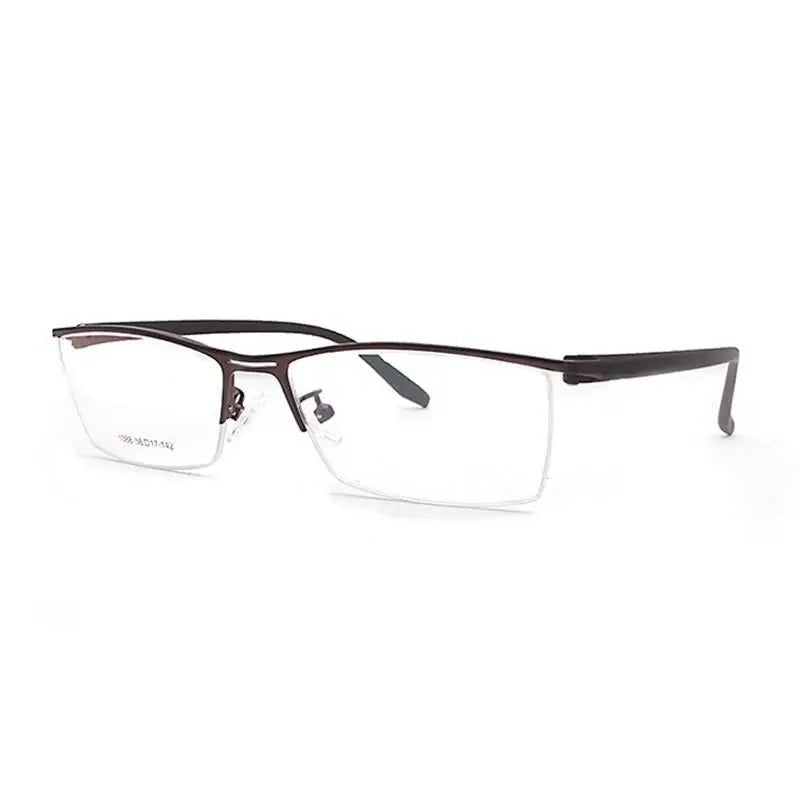 Men's Semi-Rimless Acetate Prescription Glasses 1088 — view 7 | Rx Spectacle