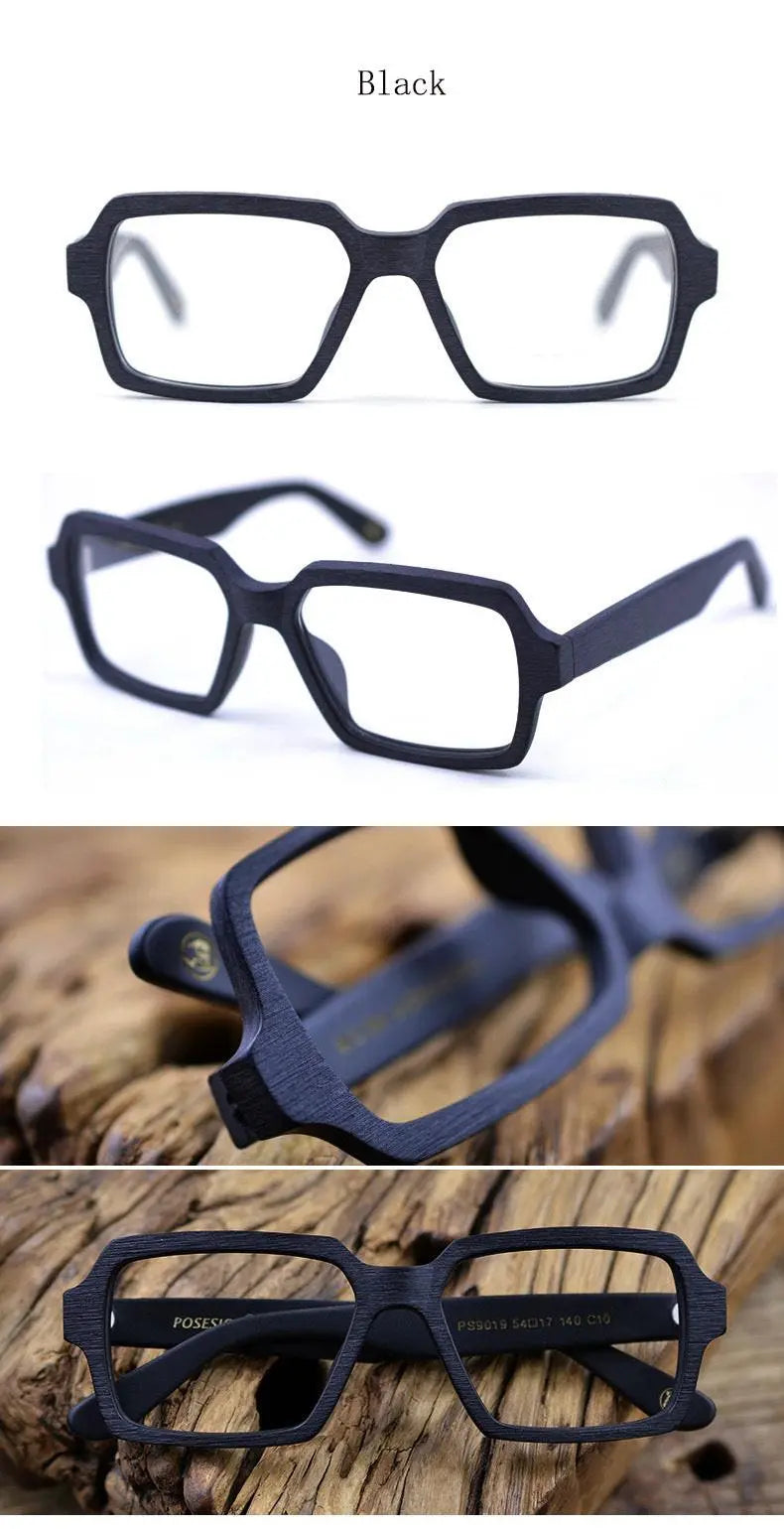 Unisex Square Full Rim Acetate Oversized Prescription Glasses Ps9019 — view 12 | Rx Spectacle