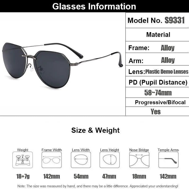Women's Full Rim Titanium Clip-On Prescription Glasses S9331 — view 7 | Rx Spectacle