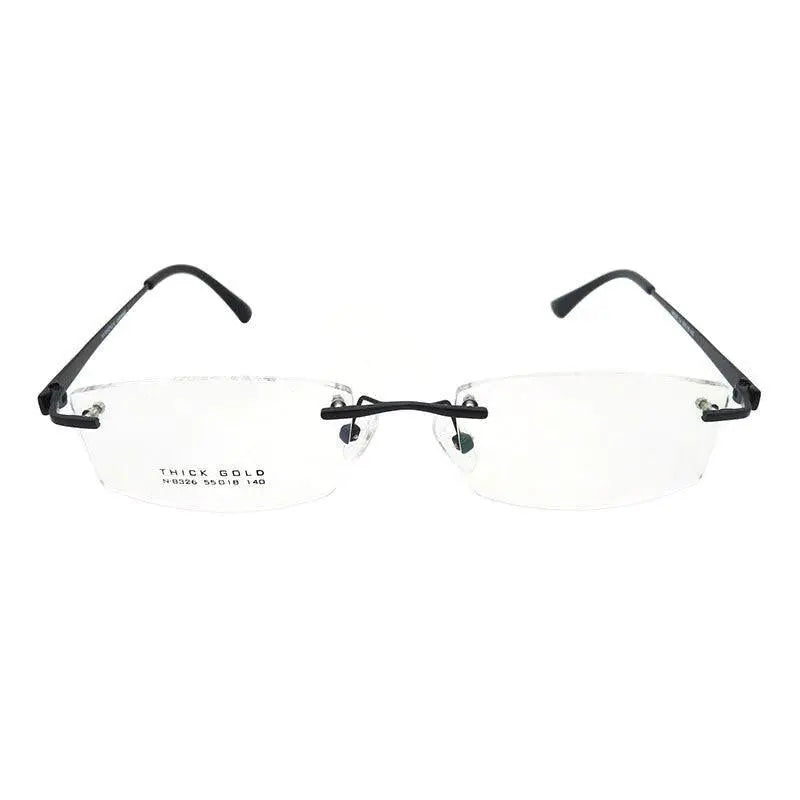 Men's Rimless Titanium Prescription Glasses S8326 — view 5 | Rx Spectacle