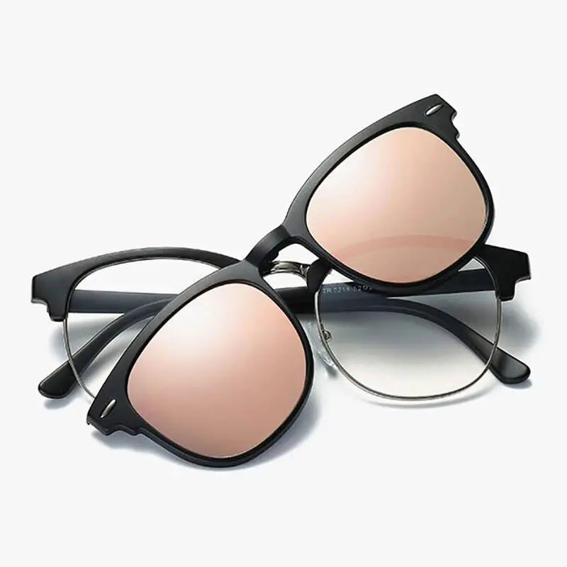 Men's Square Full Rim Clip-On Prescription Glasses 2218 — view 22 | Rx Spectacle