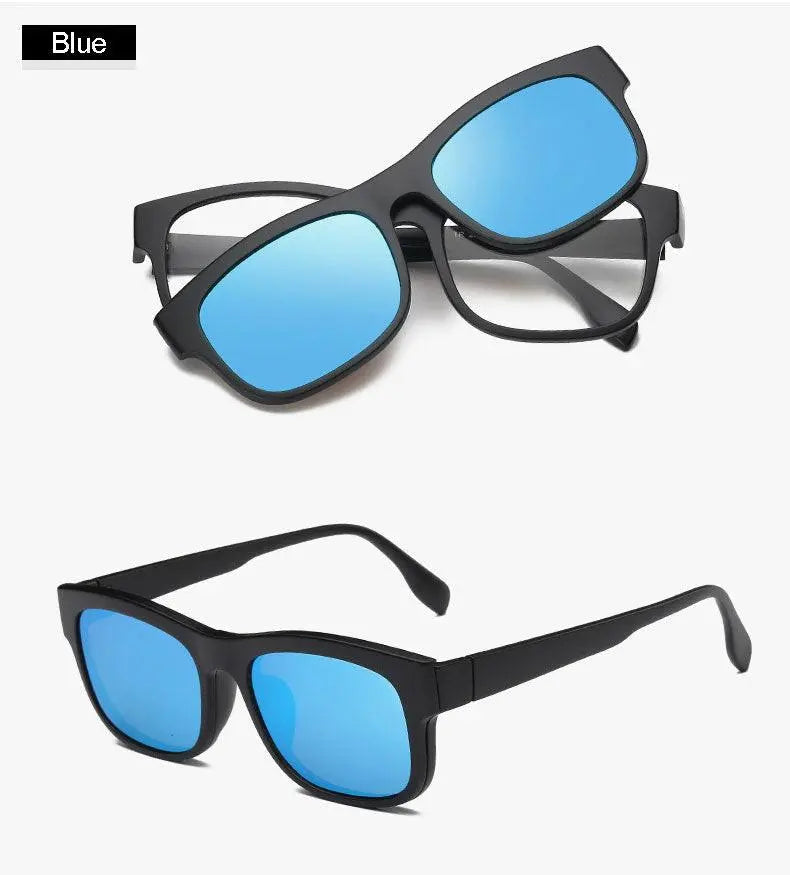 Unisex Square Full Rim Clip-On Prescription Glasses 2203 — view 14 | Rx Spectacle
