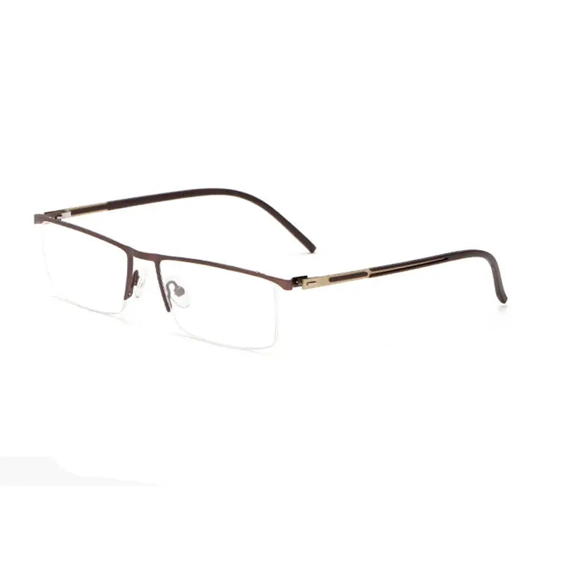 Unisex Square Semi-Rimless Alloy Prescription Glasses 99847 — view 4 | Rx Spectacle
