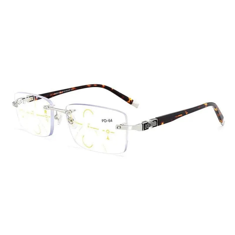 Men's Rimless Titanium Reading Glasses 656 — view 3 | Rx Spectacle