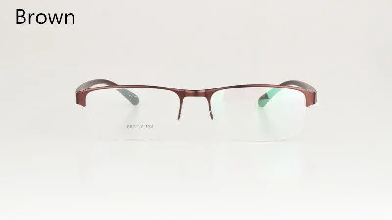 Men's Rectangular Semi-Rimless Titanium Reading Glasses 9bs — view 17 | Rx Spectacle