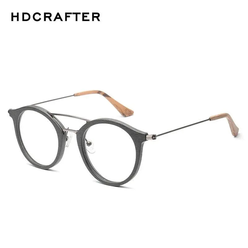 Unisex Round Full Rim Alloy Double Bridge Prescription Glasses 4821 — view 9 | Rx Spectacle