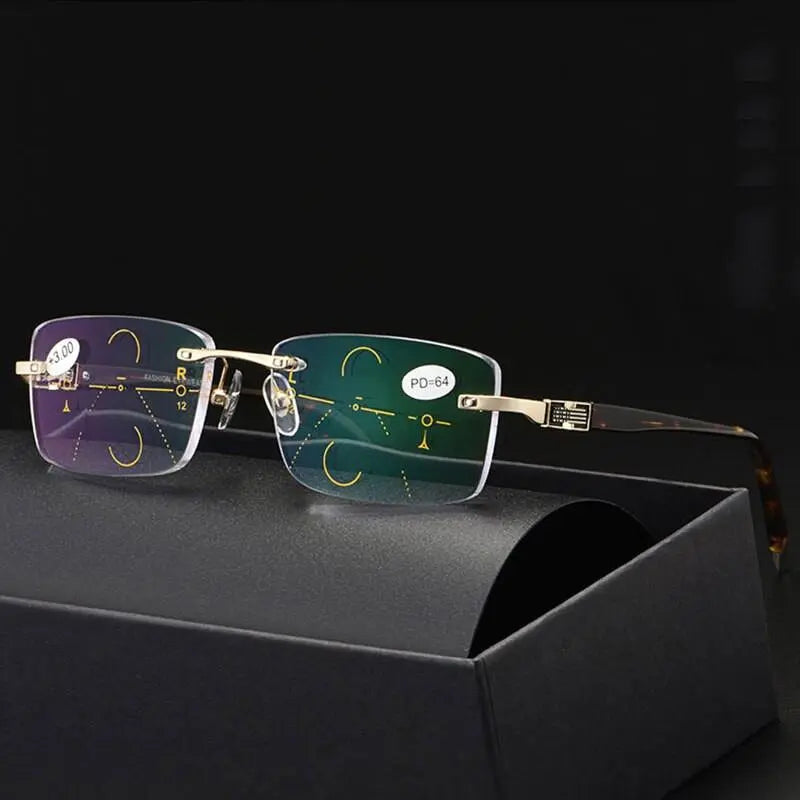 Men's Rimless Titanium Reading Glasses 656 — view 1 | Rx Spectacle