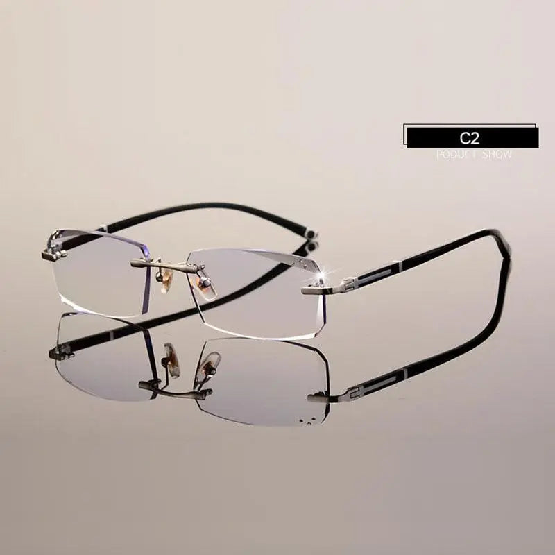 Men's Rimless TR90 Prescription Glasses A001 — view 3 | Rx Spectacle