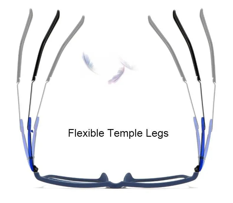 Unisex Square Full Rim TR90 Prescription Glasses D006 — view 13 | Rx Spectacle