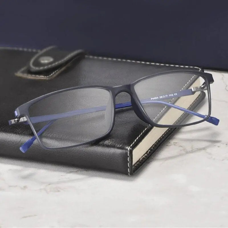 Men's Square Full Rim TR90 Prescription Glasses E0207 — view 5 | Rx Spectacle