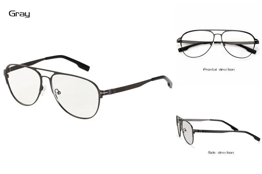 Men's Round Full Rim Alloy Double Bridge Prescription Glasses — view 21 | Rx Spectacle