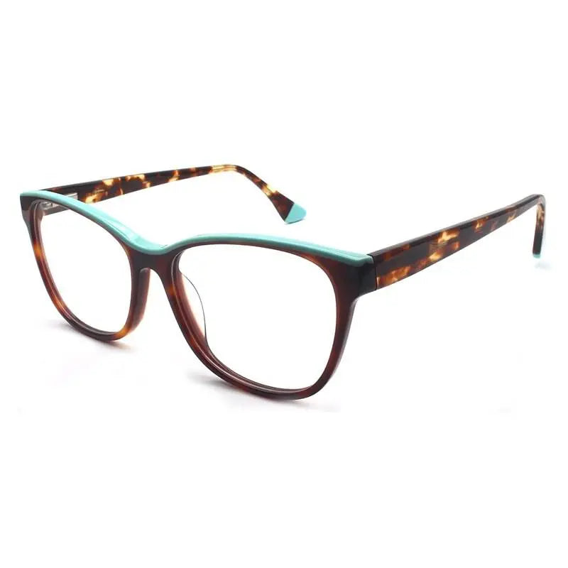 Unisex Square Full Rim Acetate Prescription Glasses 8043 — view 3 | Rx Spectacle
