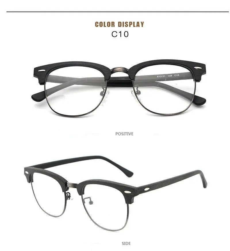 Unisex Oval Full Rim Acetate Prescription Glasses Hb027 — view 13 | Rx Spectacle
