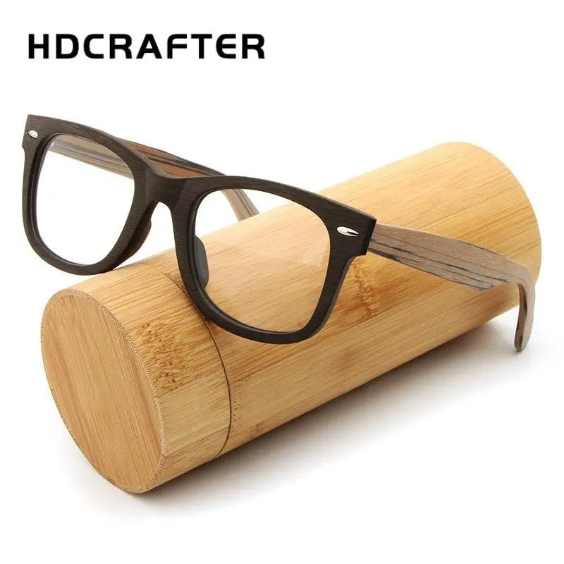 Unisex Square Full Rim Wood Prescription Glasses Lhb031 — view 3 | Rx Spectacle