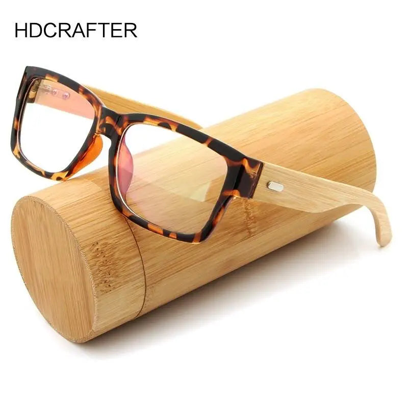 Unisex Rectangular Full Rim Wood Oversized Prescription Glasses 6823 — view 8 | Rx Spectacle