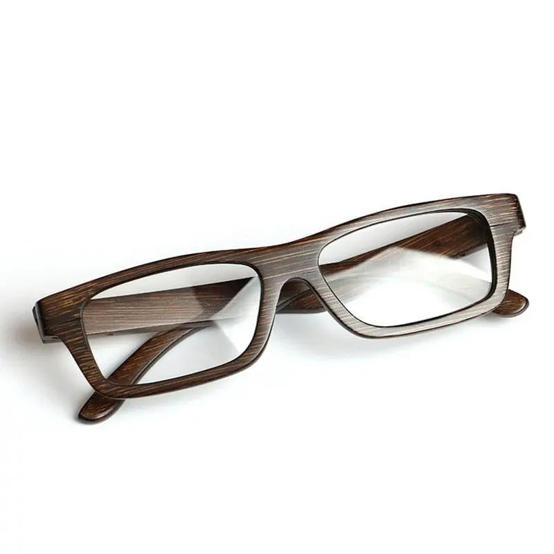 Unisex Square Full Rim Wood Prescription Glasses 56190 — view 4 | Rx Spectacle