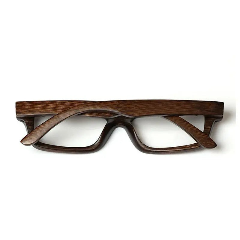 Unisex Square Full Rim Wood Prescription Glasses 56190 — view 3 | Rx Spectacle