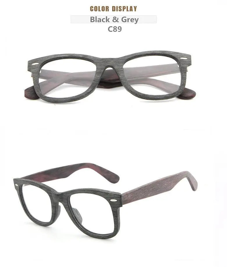 Unisex Square Full Rim Wood Prescription Glasses Lhb031 — view 19 | Rx Spectacle