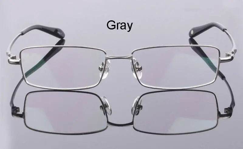 Men's Square Full Rim Titanium Prescription Glasses L9867 — view 18 | Rx Spectacle