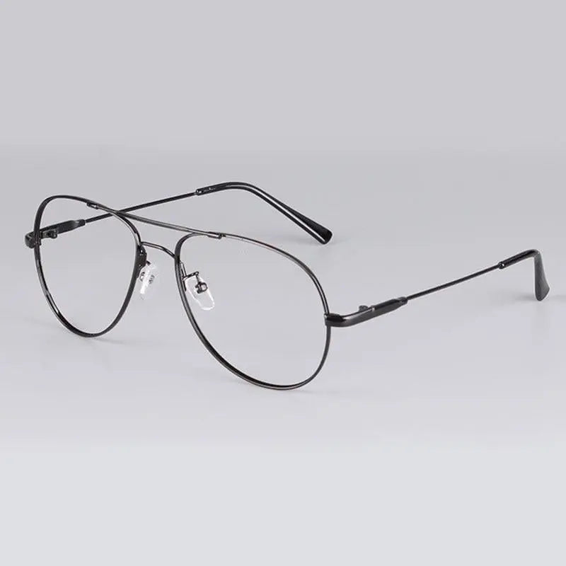 Unisex Oval Full Rim Titanium Double Bridge Prescription Glasses 3028 — view 3 | Rx Spectacle