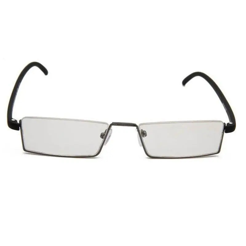Unisex Rectangular Semi-Rimless Alloy Reading Glasses R131 — view 4 | Rx Spectacle