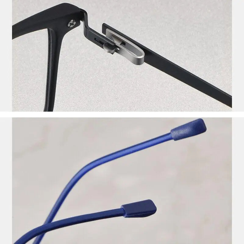 Men's Square Full Rim TR90 Prescription Glasses E0207 — view 6 | Rx Spectacle