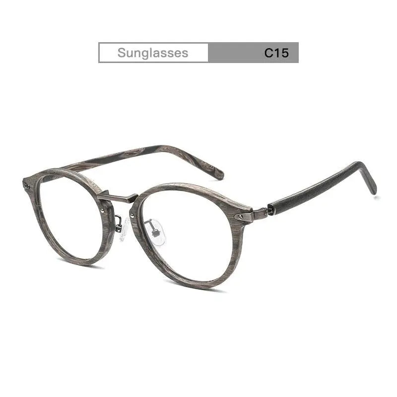 Unisex Round Full Rim Alloy Prescription Glasses Bc06 — view 12 | Rx Spectacle