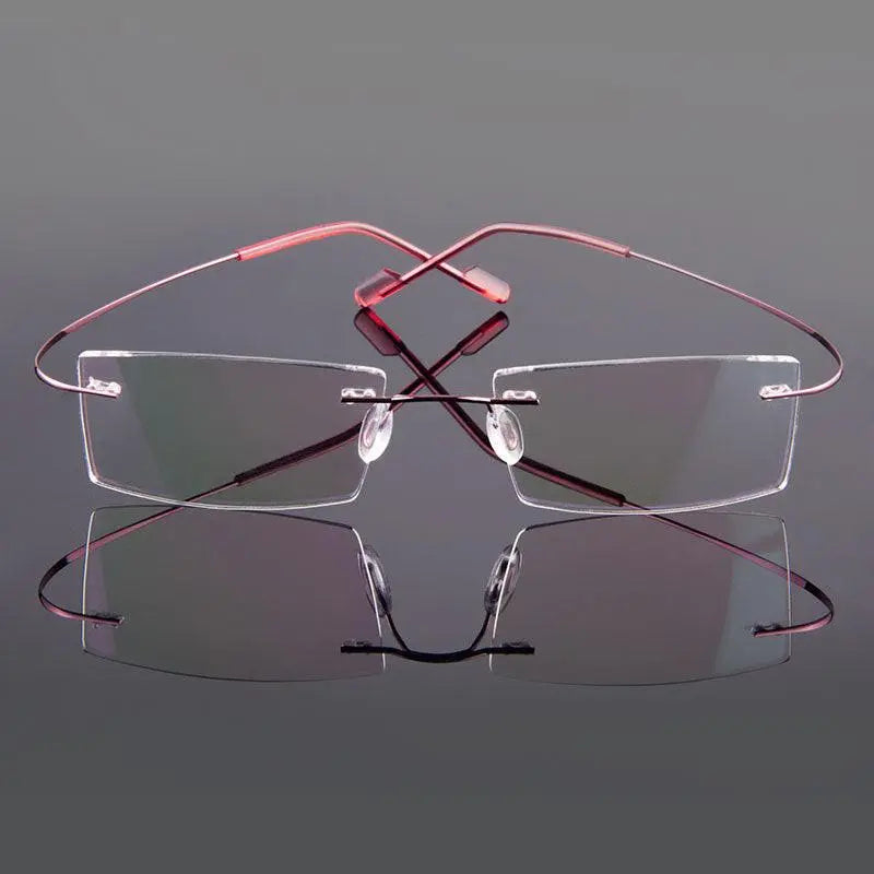 Men's Rimless Alloy Prescription Glasses T8089 — view 19 | Rx Spectacle