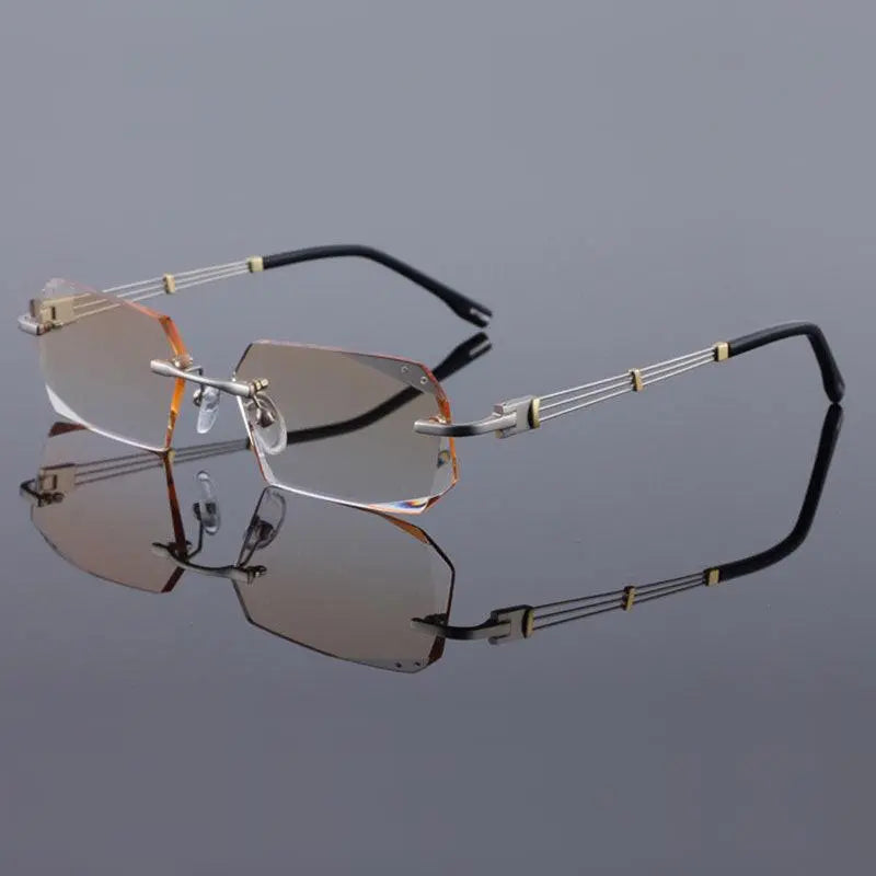 Rimless Titanium Prescription Glasses 58128 — view 7 | Rx Spectacle