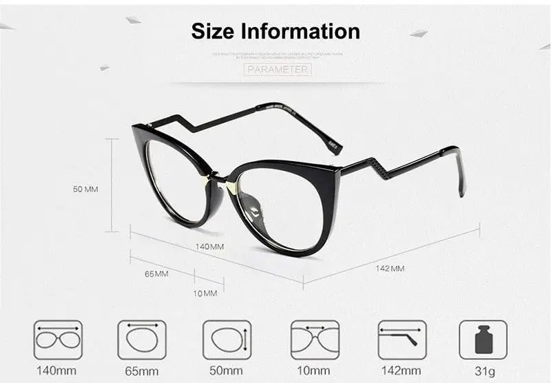 Women's Cat Eye Full Rim Acetate Prescription Glasses 97320 — view 12 | Rx Spectacle