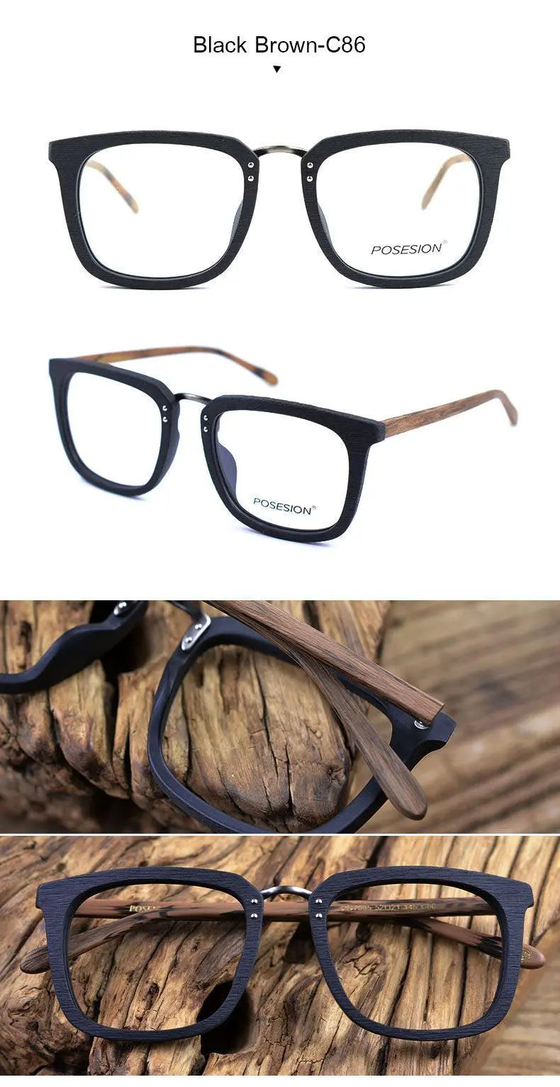 Men's Square Full Rim Alloy Prescription Glasses Ps7085 — view 12 | Rx Spectacle
