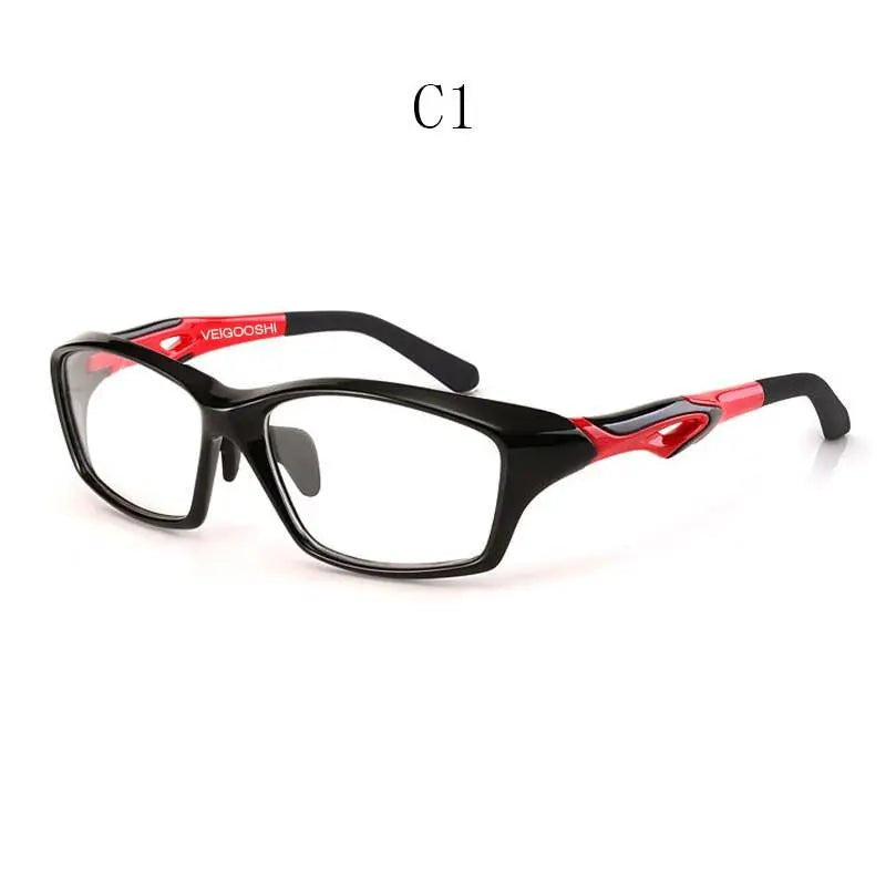 Men's Square Full Rim Titanium Sports Glasses Tr8021 — view 4 | Rx Spectacle