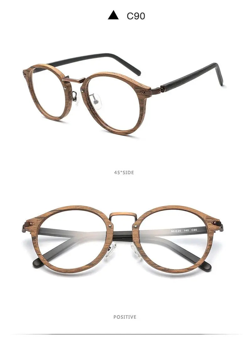 Unisex Round Full Rim Alloy Prescription Glasses Bc06 — view 23 | Rx Spectacle