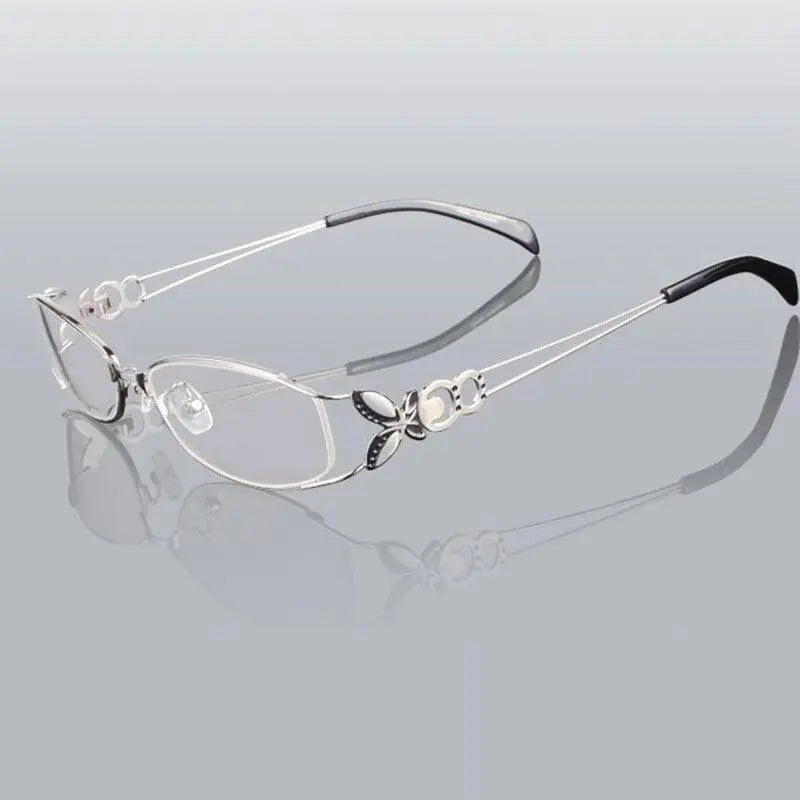 Women's Butterfly Full Rim Alloy Prescription Glasses 6150 — view 3 | Rx Spectacle