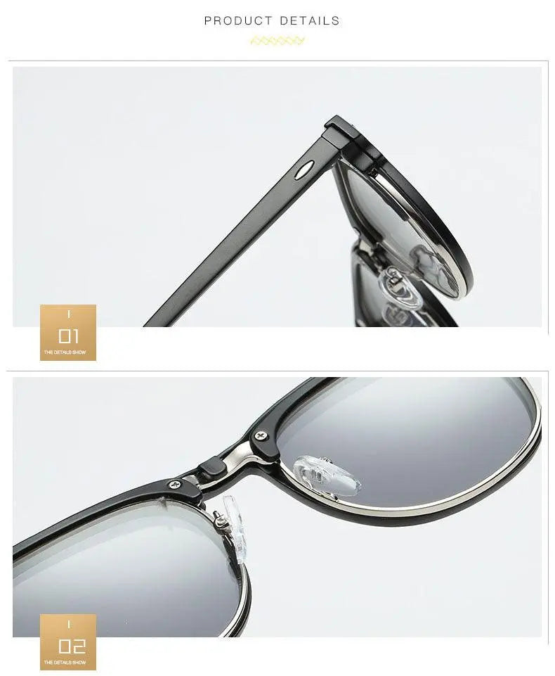 Men's Square Full Rim Clip-On Prescription Glasses 2218 — view 16 | Rx Spectacle