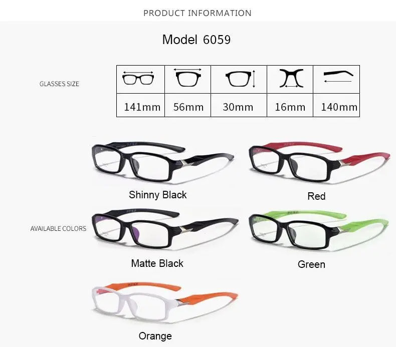 Unisex Square Full Rim Acetate Prescription Glasses R6059 — view 17 | Rx Spectacle