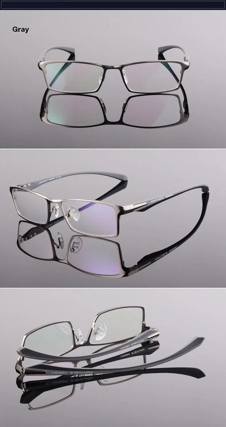 Men's Rectangular Full Rim Acetate Prescription Glasses — view 16 | Rx Spectacle