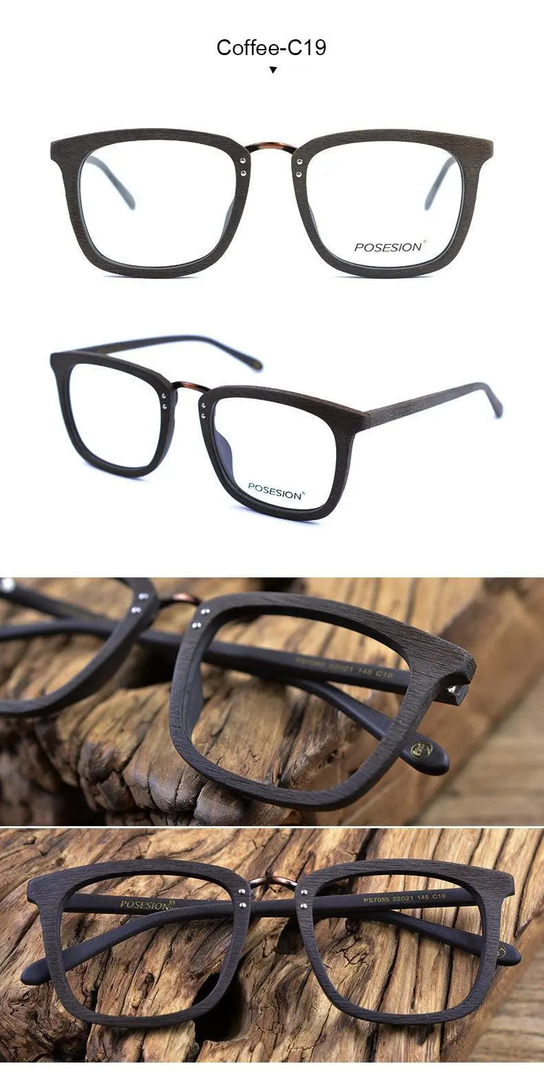 Men's Square Full Rim Alloy Prescription Glasses Ps7085 — view 11 | Rx Spectacle