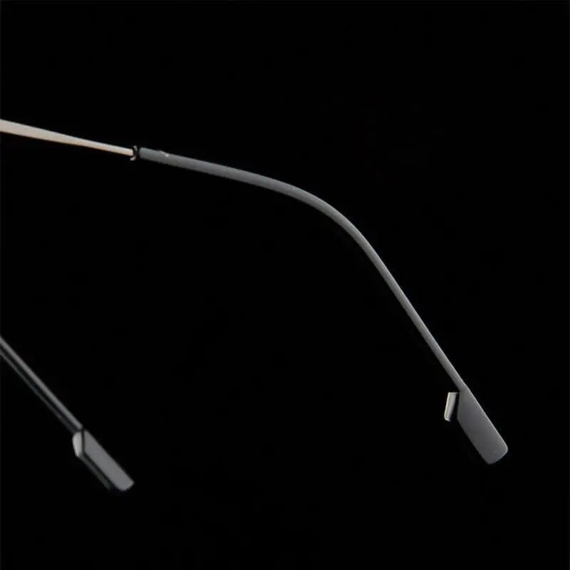 Unisex Rectangular Rimless Alloy Reading Glasses 1 — view 5 | Rx Spectacle