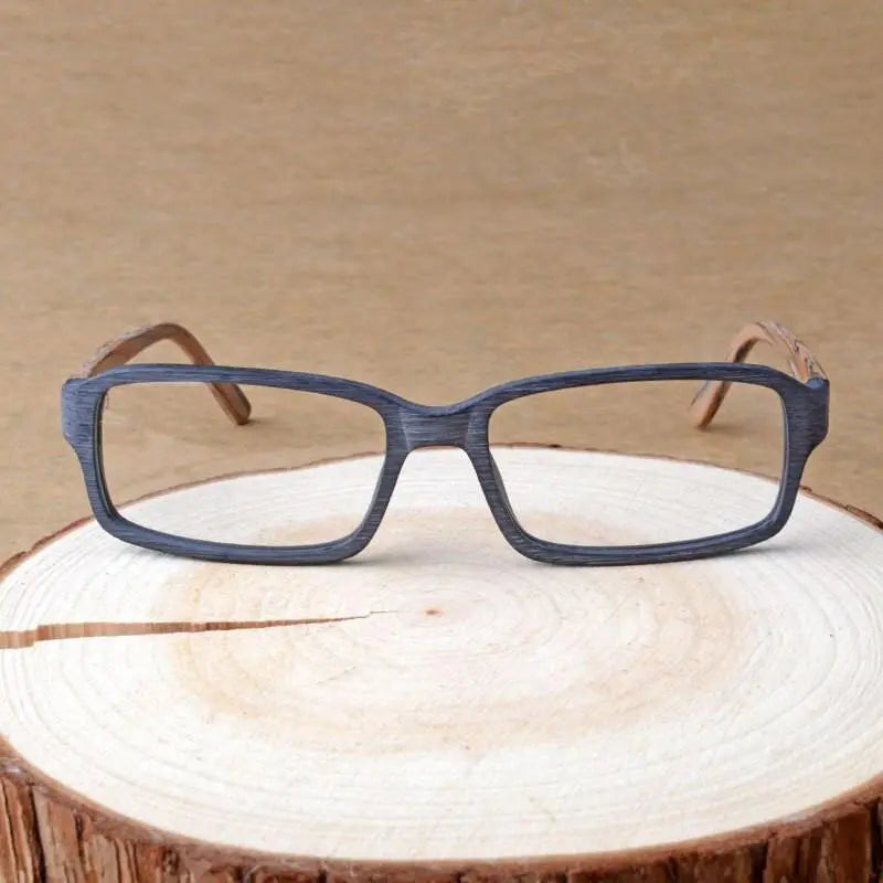 Unisex Rectangular Full Rim Wood Prescription Glasses Ta25596 — view 8 | Rx Spectacle