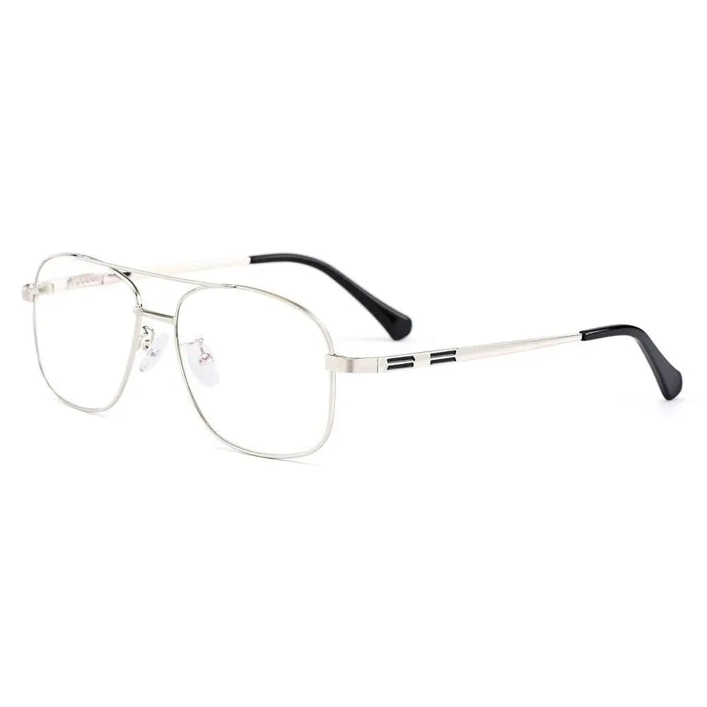 Men's Square Full Rim Titanium Prescription Glasses Y2256 — view 6 | Rx Spectacle