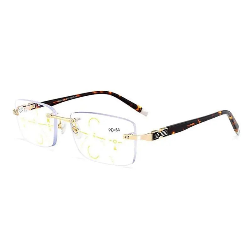 Men's Rimless Titanium Reading Glasses 656 — view 5 | Rx Spectacle