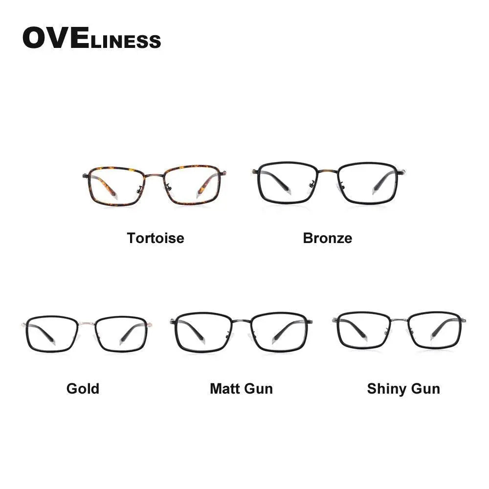Unisex Square Full Rim Alloy Prescription Glasses 0037 — view 9 | Rx Spectacle