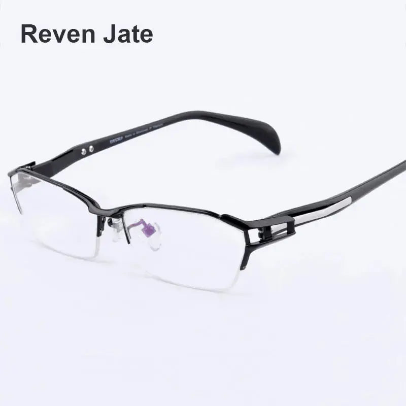 Women's Polygon Semi-Rimless Stainless Steel Prescription Glasses 71174 — view 2 | Rx Spectacle