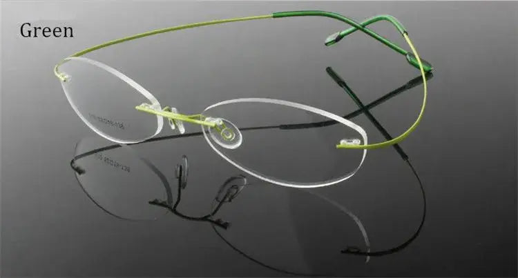 Women's Square Rimless Titanium Prescription Glasses 60745 — view 6 | Rx Spectacle