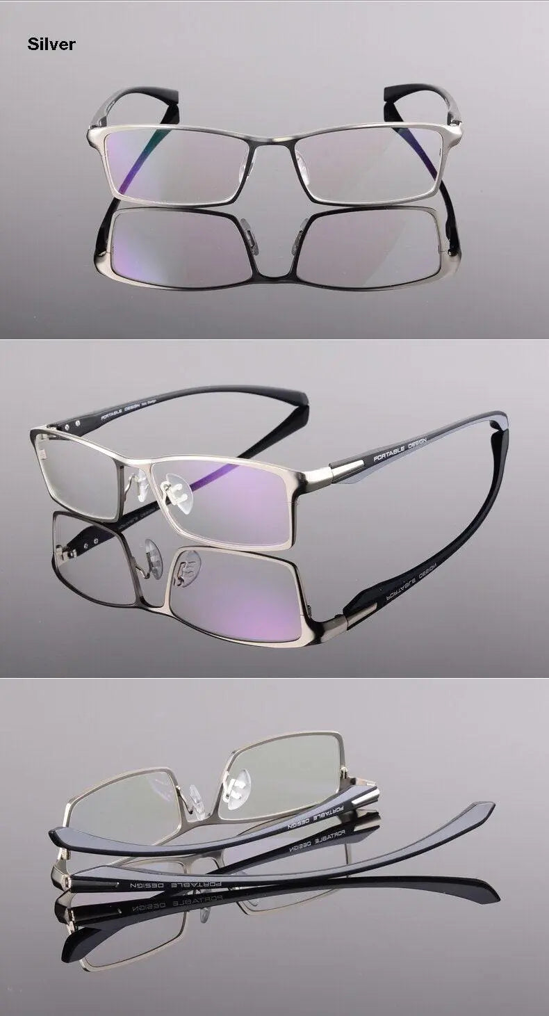 Men's Rectangular Full Rim Acetate Prescription Glasses — view 17 | Rx Spectacle
